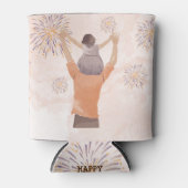 父と夜の花火を見クールる 缶クーラー (正面)