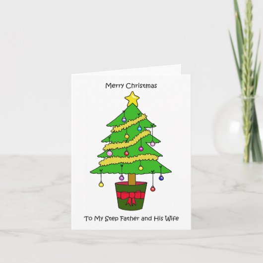 父と妻のステップへクリスマス カード (正面)