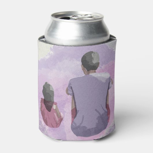 父と娘が座っクールている 缶クーラー (缶正面)