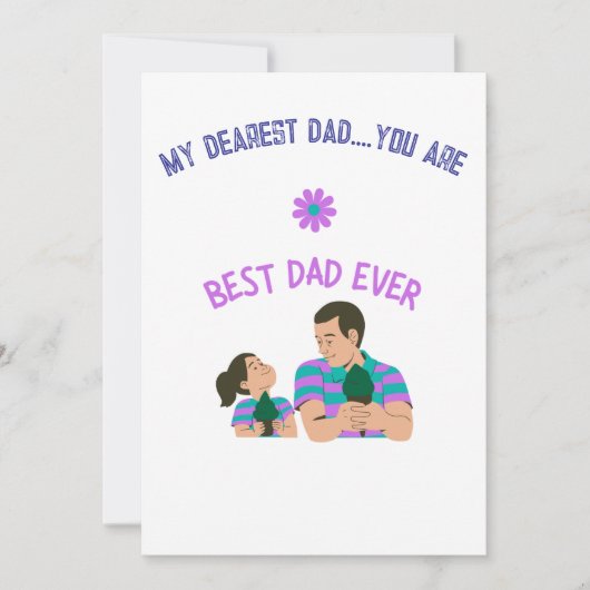 父と娘のアイスクリームの楽しみ デザイン シーズンカード (正面)