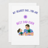 父と娘のアイスクリームの楽しみ デザイン シーズンカード (正面/裏面)