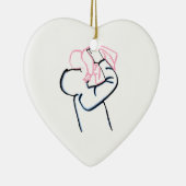 父と娘のクリスマスオーナメント セラミックオーナメント (右)