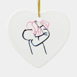 父と娘のクリスマスオーナメント セラミックオーナメント