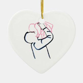 父と娘のクリスマスオーナメント セラミックオーナメント