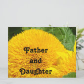 父と娘のダンス招待状カード花 招待状 (スタンド正面)