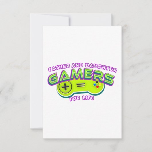 父と娘の一生のゲーマー サンキューカード (正面)
