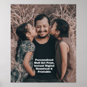 父と娘の写真ポスタカスタムー，家族芸術 ポスター (正面)
