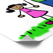 父と娘の家族カスタムキャラクターポスター ポスター (角)