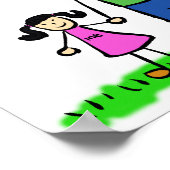 父と娘の家族カスタムキャラクターポスター ポスター (角)