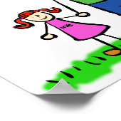 父と娘の家族カスタムキャラクターポスター ポスター (角)