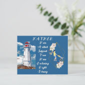 父と娘の絆 灯台 父の日名言 ポストカード (スタンド正面)