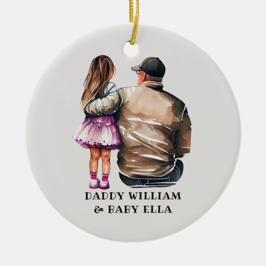 父と娘の絆(11) セラミックオーナメント (正面)