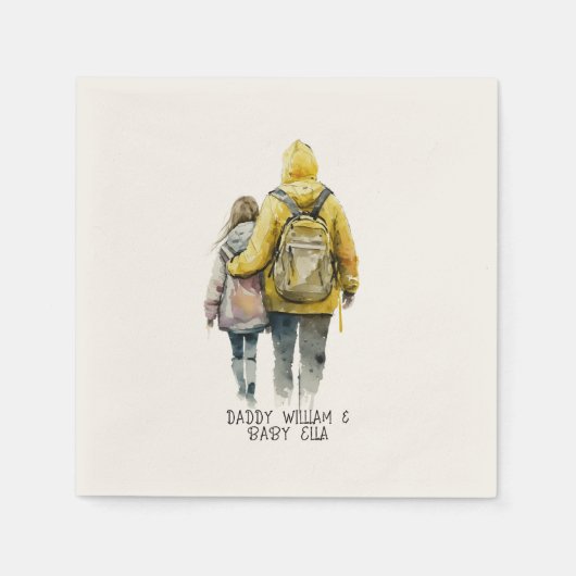 父と娘の絆(2) スタンダードカクテルナプキン (正面)