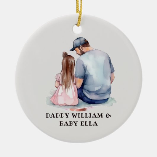父と娘の絆(7) セラミックオーナメント (正面)