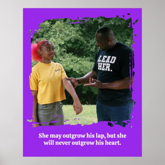 父と娘の贈り物 - 個別の写真 ウォールアート (正面)