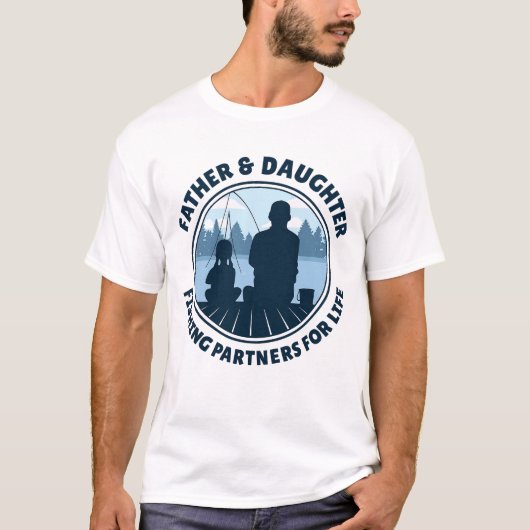 父と娘の釣りシャツ - 釣りのパートナー Tシャツ (正面)