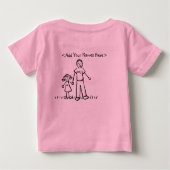 父と娘のTシャツバック(名前をカスタムする) ベビーTシャツ (裏面)