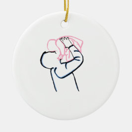 父と娘オーナメント セラミックオーナメント