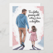 父と娘カード父の日誕生日 (正面/裏面)