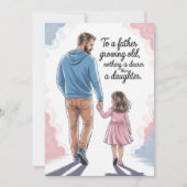 父と娘カード父の日誕生日 招待状 (正面)