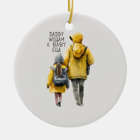 父と娘 セラミックオーナメント (正面)