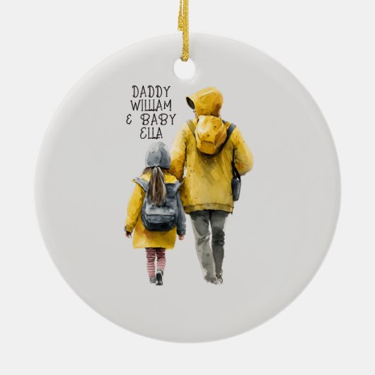 父と娘 セラミックオーナメント (裏面)