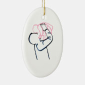 父と娘。 セラミックオーナメント (右)