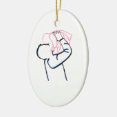 父と娘。 セラミックオーナメント (左)