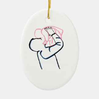 父と娘。 セラミックオーナメント