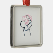 父と娘。 メタルオーナメント (右)