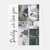 父と子どもと家族のパパ6写真集 フリースブランケット (正面)