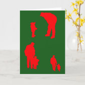 父と子のクリスマスカード カード (黄色い花)
