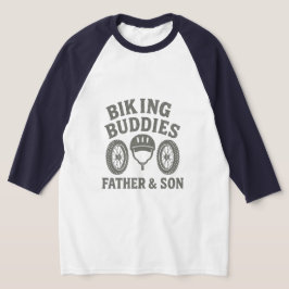父と子のサイクリングアドベンチャー バイキングバディーズ Tシャツ