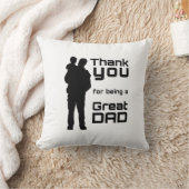 父と子のシルエット | 心温まるパパGIF クッション (ブランケット)