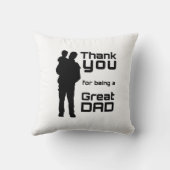 父と子のシルエット | 心温まるパパGIF クッション (裏面)