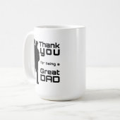 父と子のシルエット | 心温まるパパGIF コーヒーマグカップ (正面左)