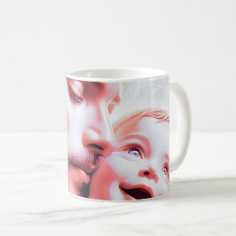 父と子のハートの絆 コーヒーマグカップ