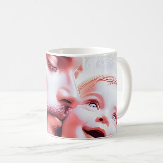 父と子のハートの絆 コーヒーマグカップ (正面右)