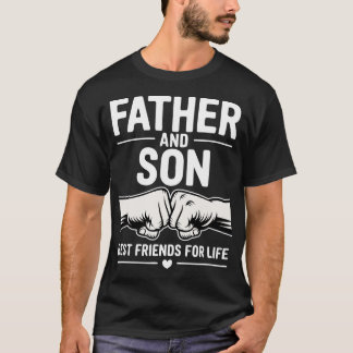 父と子のフィストバンプ 壊れない絆 ファミリー Tシャツ