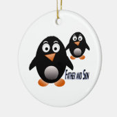 父と子のペンギン複製厳選された品 セラミックオーナメント (左)