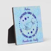 父と子の伝説と遺産パーソナライズされた  フォトプラーク (正面)