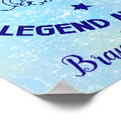 父と子の伝説と遺産パーソナライズされた ポスター (角)