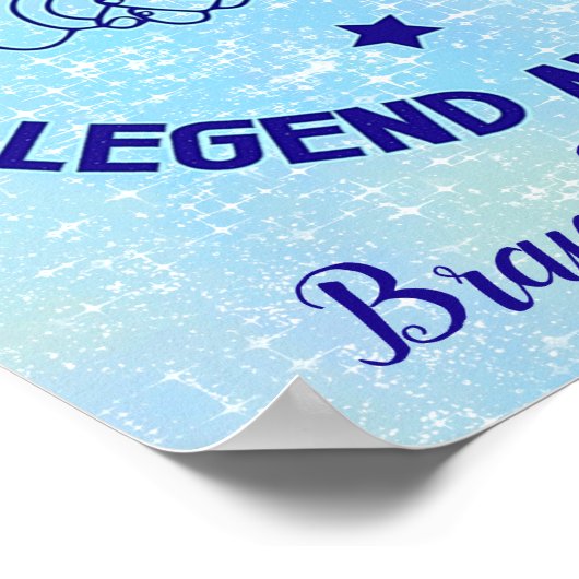 父と子の伝説と遺産パーソナライズされた ポスター (角)