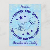 父と子の伝説と遺産パーソナライズされた ポストカード (正面)