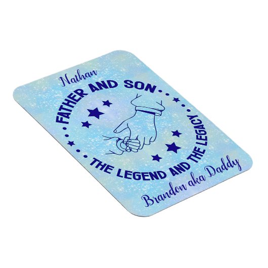 父と子の伝説と遺産パーソナライズされた マグネット (右側)