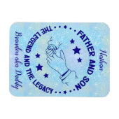 父と子の伝説と遺産パーソナライズされた マグネット (横)