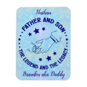 父と子の伝説と遺産パーソナライズされた マグネット (縦)