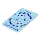 父と子の伝説と遺産パーソナライズされた マグネット (左側)