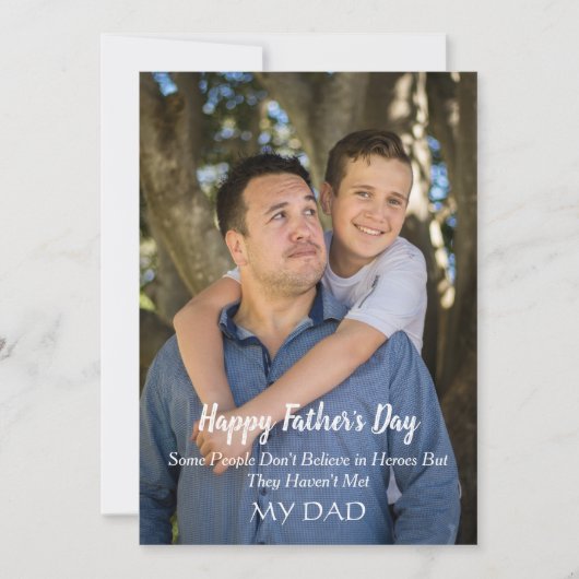 父と子の写真のお父さんの日 シーズンカード (正面)