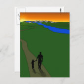 父と子の夕べ歩 ポストカード (正面/裏面)